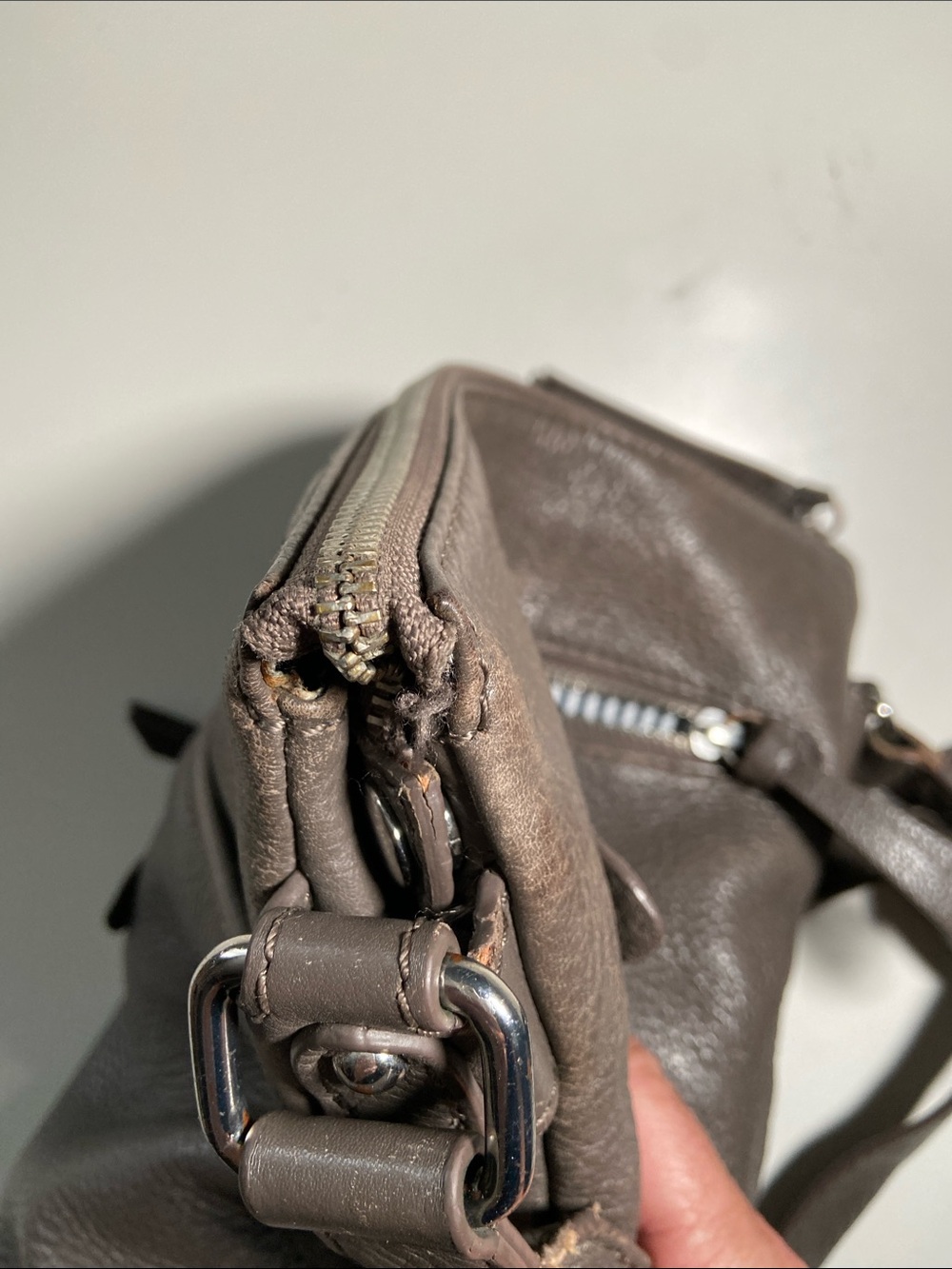 Vintage Pebble Leather Danier Leather Crossbody Bag - Picture 10 of 12
